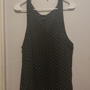 Sleeveless polkadot blouse
